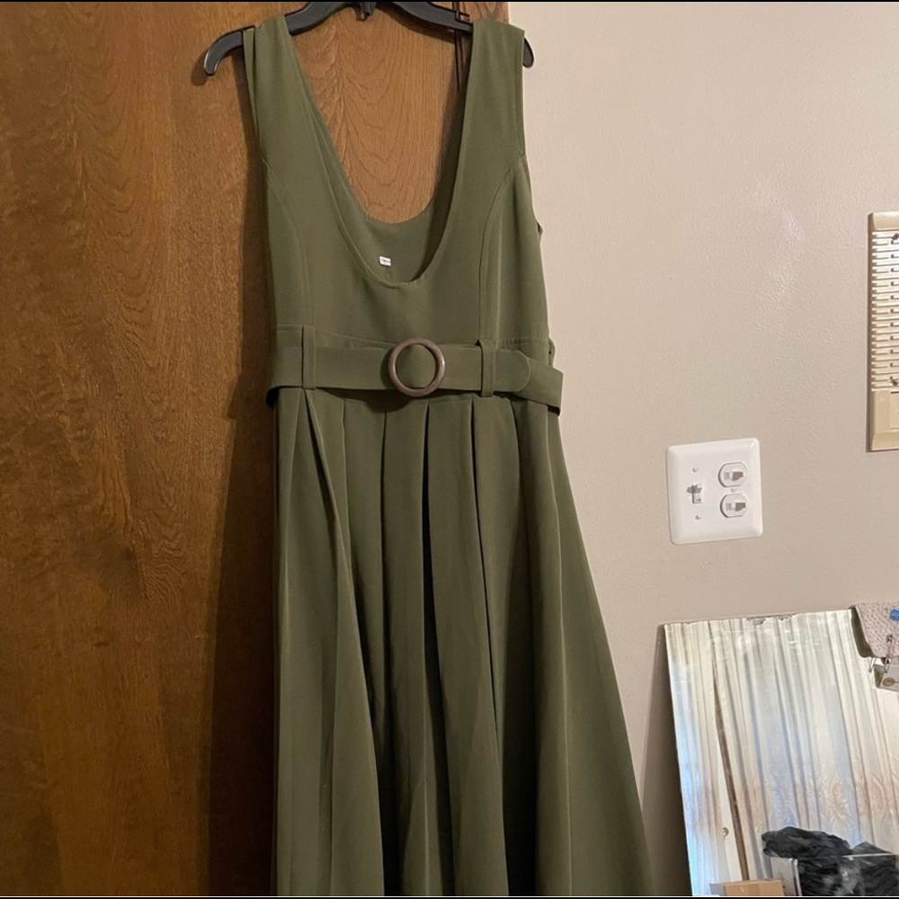 Olive green dress